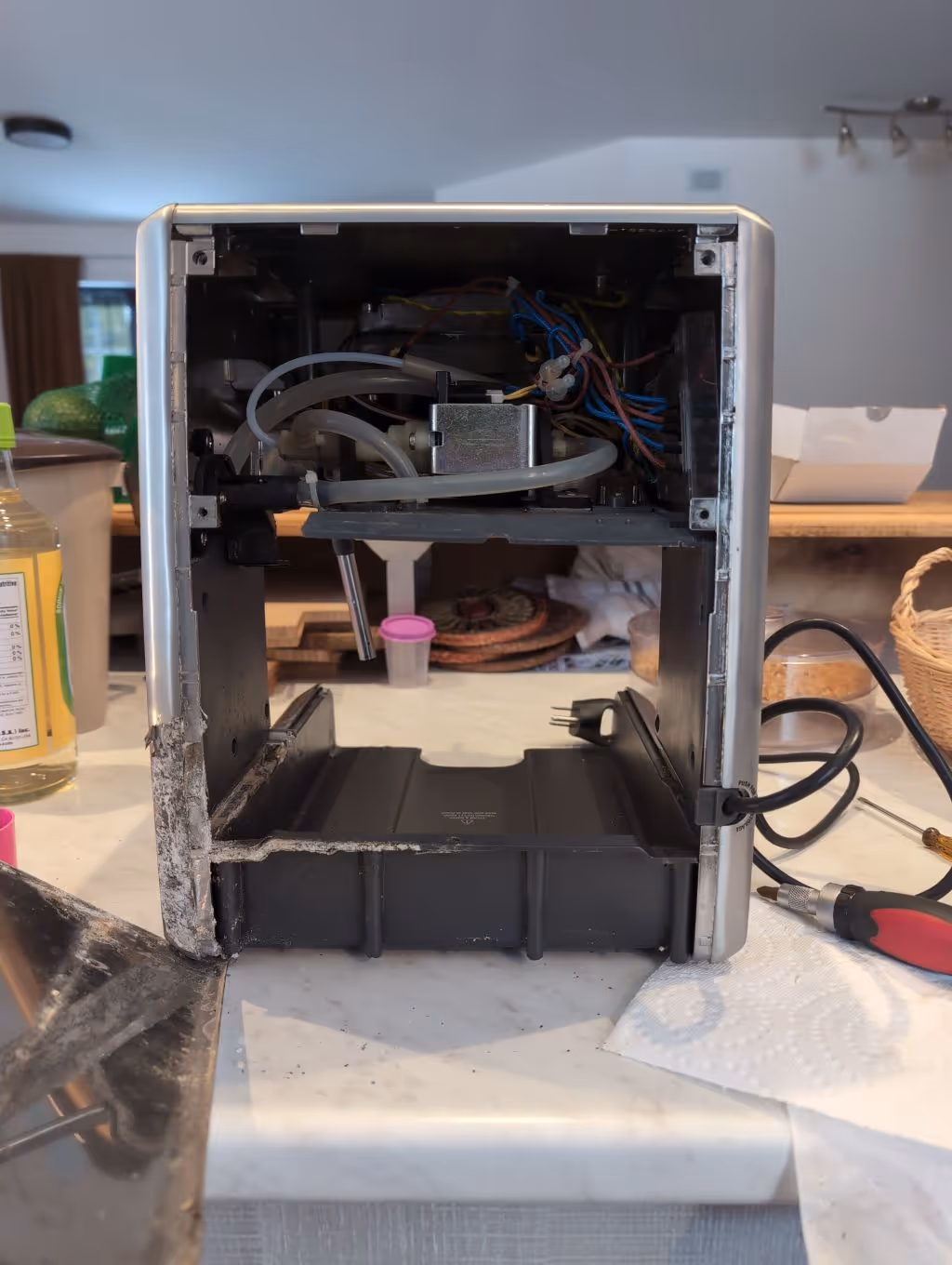 Intérieur de la machine à expresso